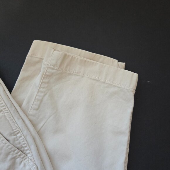 GAP Womens Downtown Khaki Flat Front Light Wash Cream Chinos Tapered Leg 16P - Picture 4 of 9